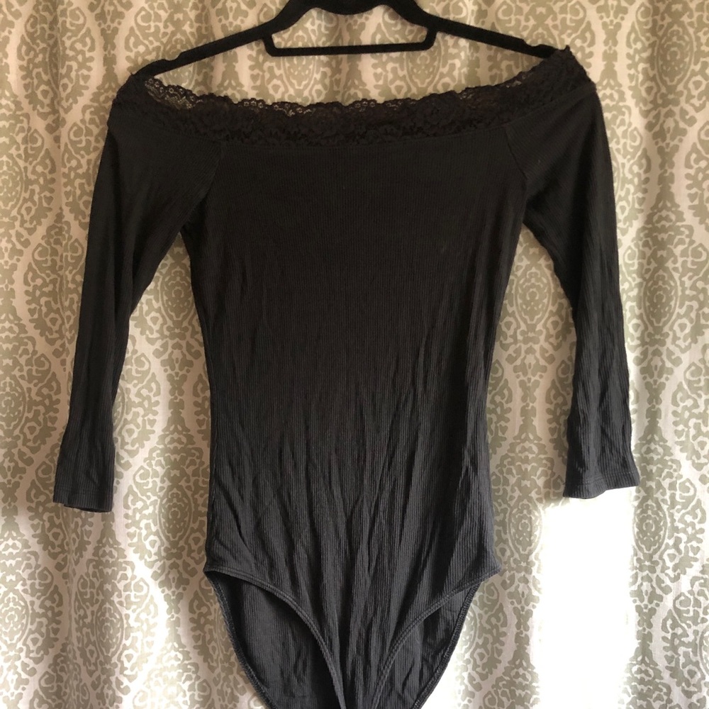 Lace off-shoulder bodysuit